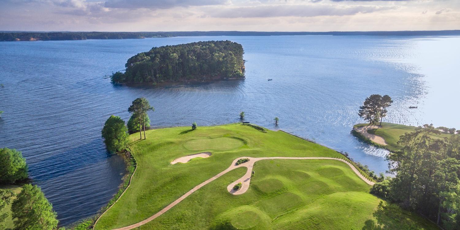 Cypress Bend Resort’s 18-hole championship golf course overlooks Toledo Bend Lake.